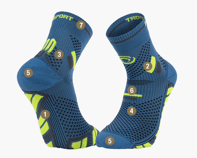 Trail Ultra Mid Socks blue/yellow